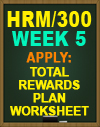 HRM/300 Week 5 Total Rewards Plan Worksheet